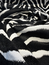 Jacquard Velvet Luxe Zebra Black White Heavy Upholstery Fabric By The Yard