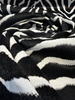 Jacquard Velvet Luxe Zebra Black White Heavy Upholstery Fabric By The Yard