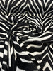 Jacquard Velvet Luxe Zebra Black White Heavy Upholstery Fabric By The Yard