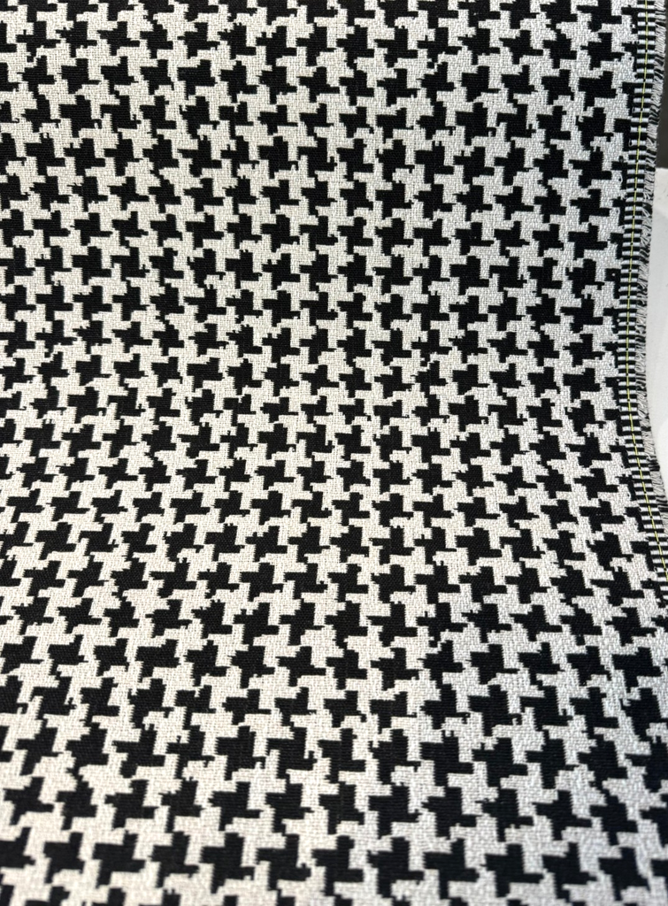 Sunbrella Hound Char Black Houndstooth Inspired Upholstery Fabric By The Yard