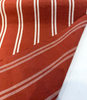 Laura & Kiran Grain Sack Rust Red Ivory Stripe Cotton Fabric By The Yard