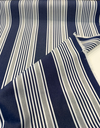 Sunbrella Ashtown Stripe Harbor Blue Gray Stripe Outdoor Fabric 