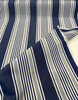 Sunbrella Ashtown Stripe Harbor Blue Gray Stripe Outdoor Fabric 