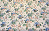 Alice Cornflower Blue Floral Vine Cotton Belle Maison Fabric
