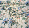 Alice Cornflower Blue Floral Vine Cotton Belle Maison Fabric