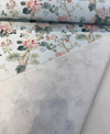 Alice Blue Mist Floral Vine Cotton Belle Maison Fabric By The Yard