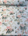 Alice Blue Mist Floral Vine Cotton Belle Maison Fabric By The Yard