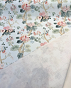 Alice Blue Mist Floral Vine Cotton Belle Maison Fabric By The Yard