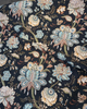 Charlotte Onyx Black Jacobean Floral Cotton Belle Maison Fabric By The Yard