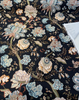 Charlotte Onyx Black Jacobean Floral Cotton Belle Maison Fabric By The Yard