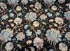 Charlotte Onyx Black Jacobean Floral Cotton Belle Maison Fabric By The Yard