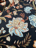 Charlotte Onyx Black Jacobean Floral Cotton Belle Maison Fabric By The Yard