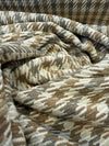 Laura & Kiran Sierra Tan Beige Houndstooth Inspired Cotton Fabric By The Yard
