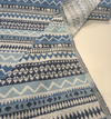 P/K Pilgrimage Stripe Azure Blue Chenille Upholstery Fabric By The Yard