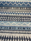 P/K Pilgrimage Stripe Azure Blue Chenille Upholstery Fabric By The Yard