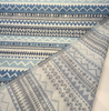P/K Pilgrimage Stripe Azure Blue Chenille Upholstery Fabric By The Yard