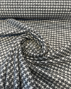 P Kaufmann Upholstery Lia Houndstooth Domino Black Fabric By The Yard