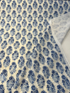PK Lifestyles Ornaments Floral Blue Luna Drapery Upholstery Fabric by the yard