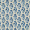 PK Lifestyles Ornaments Floral Blue Luna Drapery Upholstery Fabric by the yard