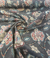 PK Lifestyles Pheasant & Fleur Shadow Gray Drapery Upholstery Fabric