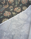 PK Lifestyles Pheasant & Fleur Shadow Gray Drapery Upholstery Fabric