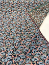 Retro Reef Fish Pink Blue Jacquard Drapery Upholstery Fabric 