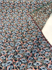 Retro Reef Fish Pink Blue Jacquard Drapery Upholstery Fabric 