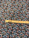 Retro Reef Fish Pink Blue Jacquard Drapery Upholstery Fabric By The Yard