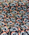 Retro Reef Fish Pink Blue Jacquard Drapery Upholstery Fabric 
