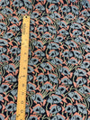 Retro Reef Fish Pink Blue Jacquard Drapery Upholstery Fabric By The Yard
