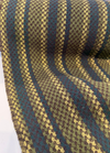Laura & Kiran Meadow Stripe Check Green Drapery Upholstery Fabric By The Yard