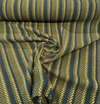 Laura & Kiran Meadow Stripe Check Green Drapery Upholstery Fabric By The Yard