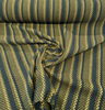 Laura & Kiran Meadow Stripe Check Green Drapery Upholstery Fabric By The Yard