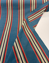 Laura & Kiran Hidalgo Stripe Turquoise Upholstery Drapery Fabric By The yard