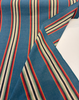 Laura & Kiran Hidalgo Stripe Turquoise Upholstery Drapery Fabric By The yard