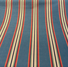 Laura & Kiran Hidalgo Stripe Turquoise Upholstery Drapery Fabric By The yard