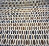 Riverstone Blue Brown Geometric Ikat Chenille Upholstery Fabric By The Yard