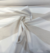 Sunbrella Afar Stripe Flax White Upholstery Outdoor Fabric By the yard