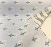Close view of Sunbrella Mira Spring jacquard weave with the ditsy floral repeat