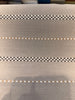 Sunbrella Linger Cashmere performance fabric with slender wheat and ivory ticked pinstripes between checked bands