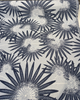 Etta Harbor Blue woven palm motif with stippled white centers detail