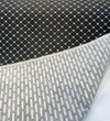 Black jacquard with ivory diamond lattice and chenille filled diamonds