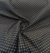 Small-scale black and cream trellis jacquard for dining chairs and benches