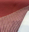 Sanctuary wine red trellis dot jacquard weave texture close-up