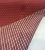Sanctuary wine red trellis dot jacquard weave texture close-up
