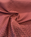 Deep wine red gold dot church pew and chapel seating fabric