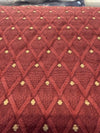 Red gold small scale diamond dot fabric for pews and dining chairs