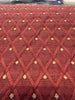 Red gold small scale diamond dot fabric for pews and dining chairs
