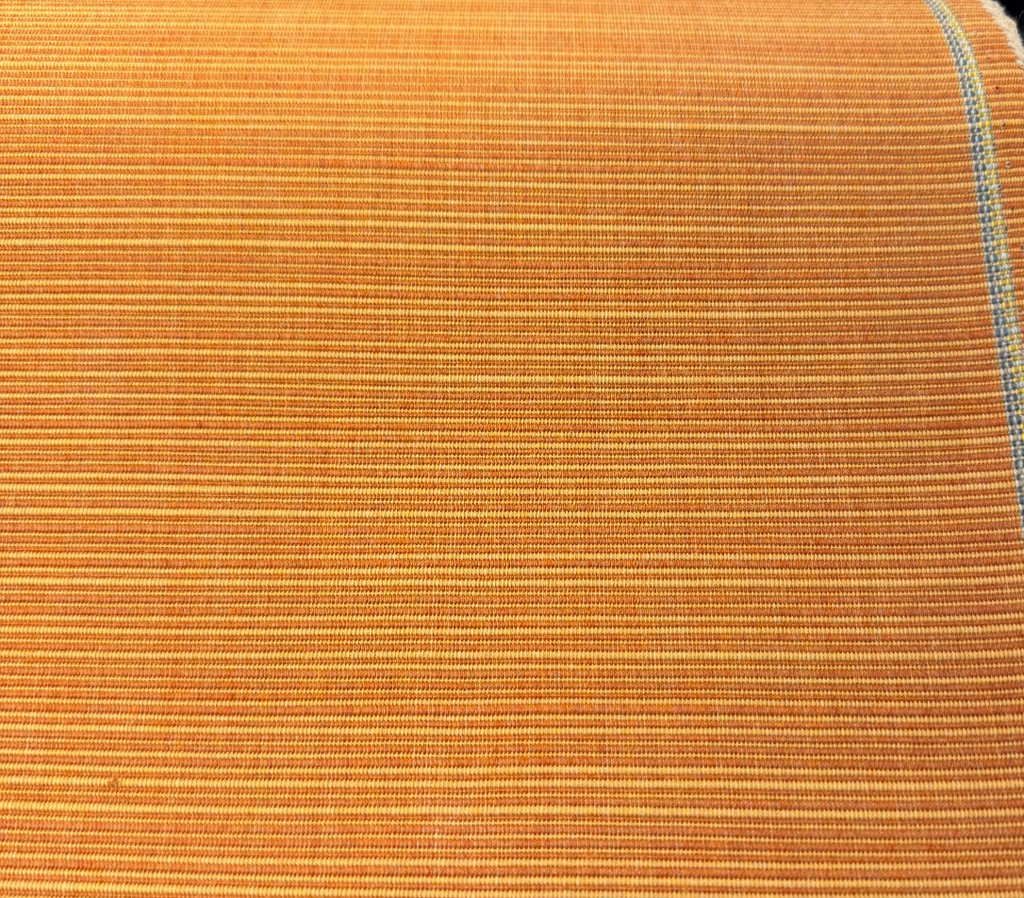 Sunbrella Dupione Tangerine orange variegated stripe indoor outdoor upholstery fabric