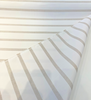 Mixi Linen 44512-0006 warm beige stripes on white linen ground close-up